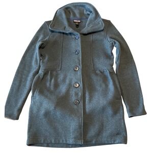 Patagonia Better Sweater Button Front Coat Blue Fleece Jacket Womens Medium M